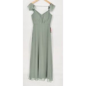 Birdy Grey Dress Sage  Kae Small Bridesmaid Wedding Prom Party Gown Formal NWT‎